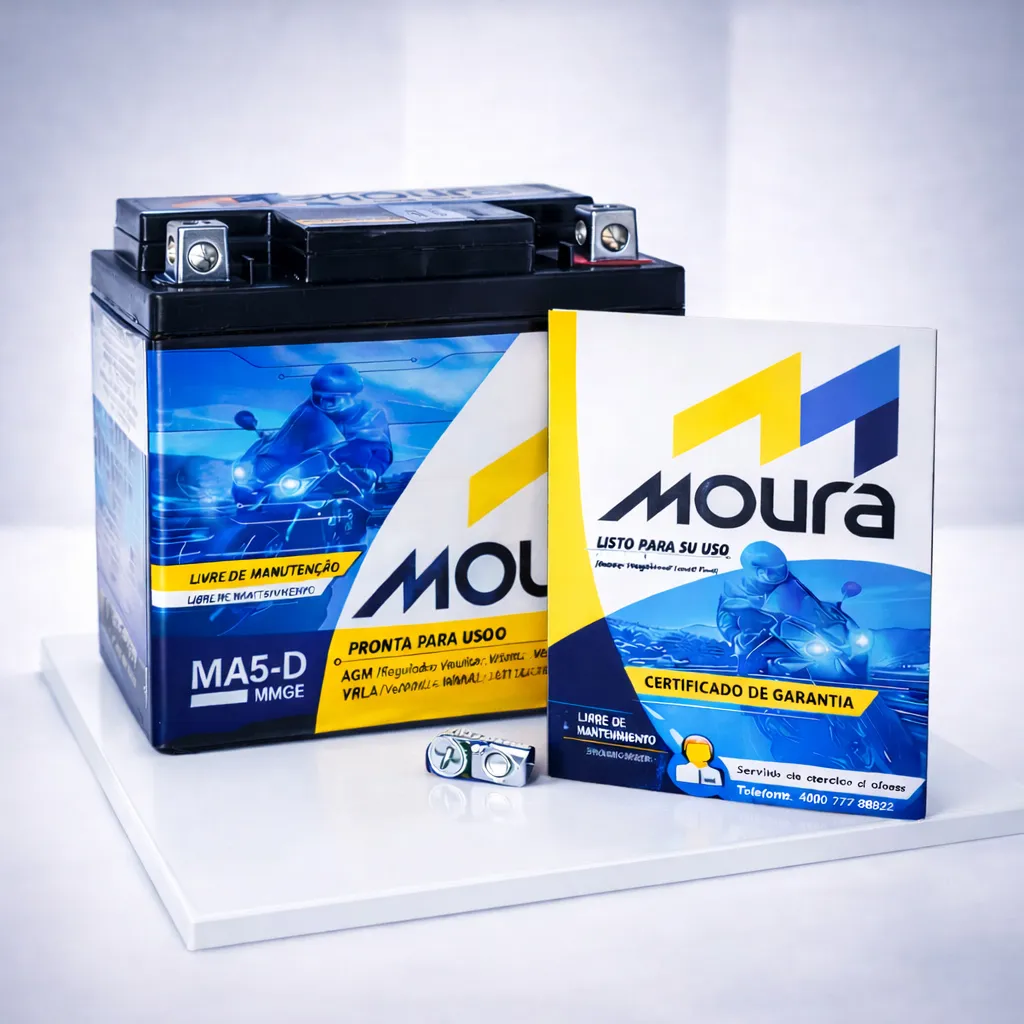 Bateria Moto Moura Cg Titan Fan Biz Bros Xre 125 150 160 5ah